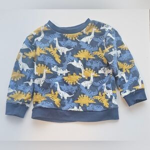 Joe Fresh Kids Dino Print Sweatshirt - Blue, Yellow, White